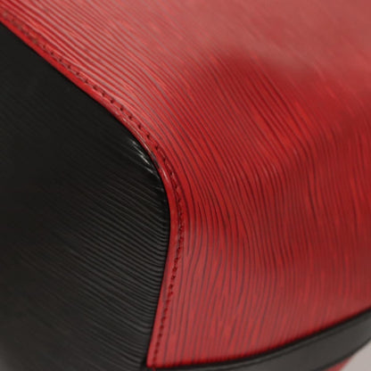 Louis Vuitton Petit Noe Handbag Two Tone Epi Leather, RED, LEATHER, Handbag