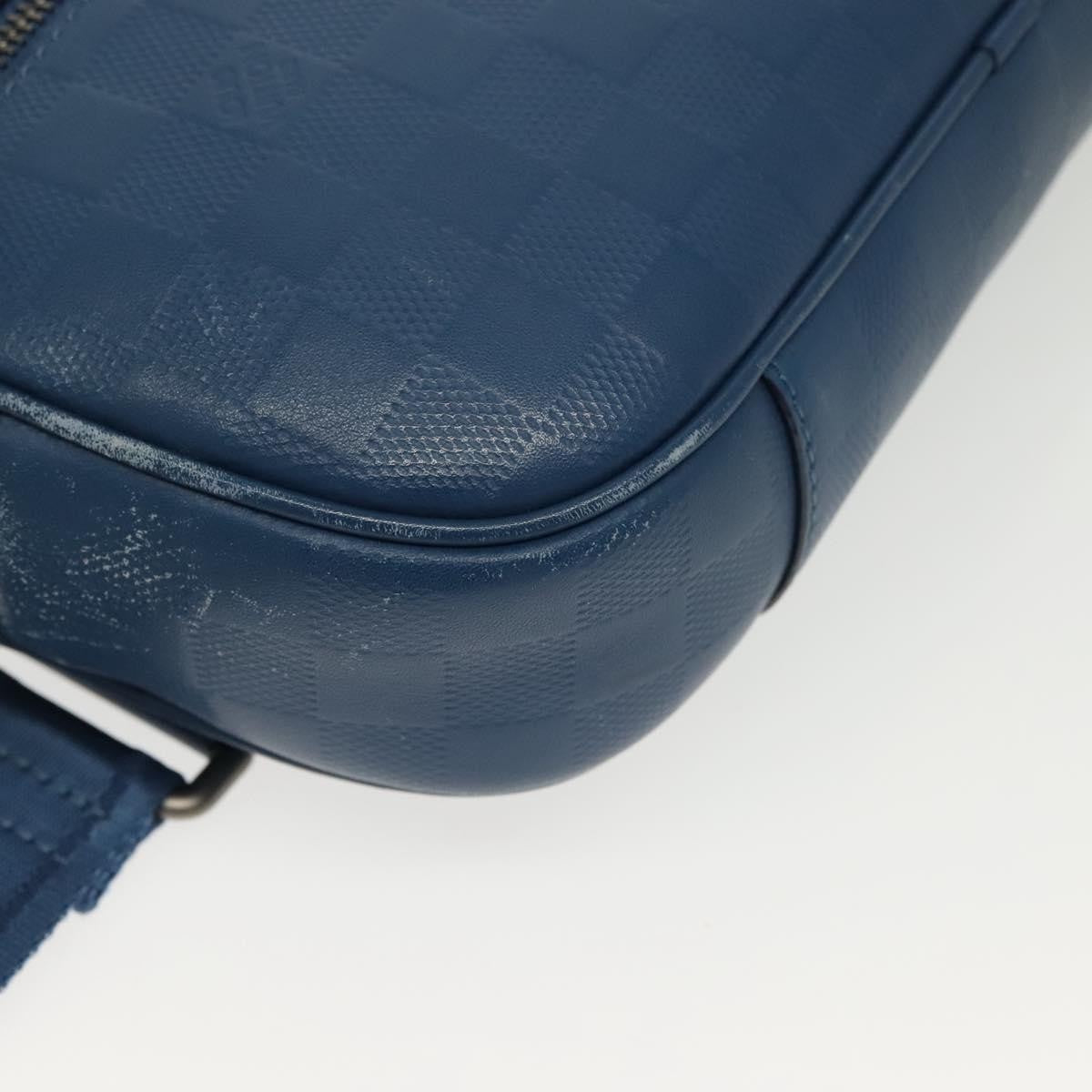 Louis Vuitton Ambler Bag Damier Infini Leather, BLUE, LEATHER, Shoulder bag