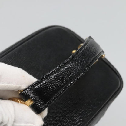 Versace Vanity Hand Bag Leather, BLACK, LEATHER, Handbag