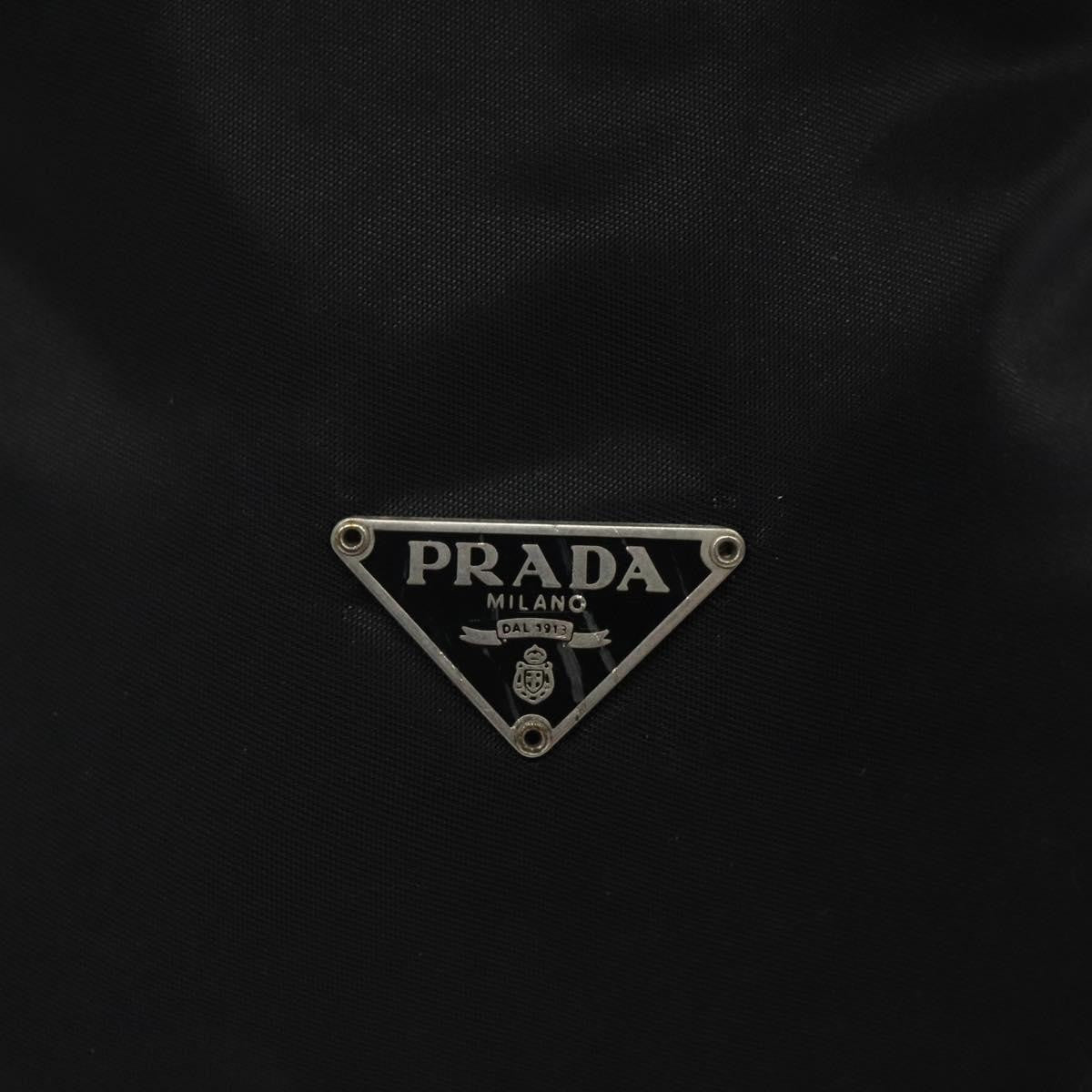 Prada Vela Drawstring Bucket Wristlet Pouch Tessuto, BLACK, NYLON, Clutche & pouche