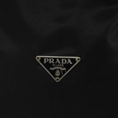 Prada Vela Drawstring Bucket Wristlet Pouch Tessuto, BLACK, NYLON, Clutche & pouche