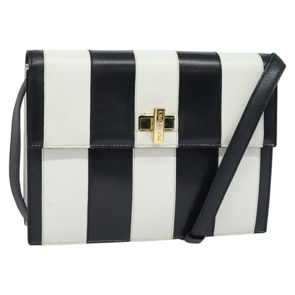 Celine Shoulder Bag Leather, WHITE, LEATHER, Shoulder bag
