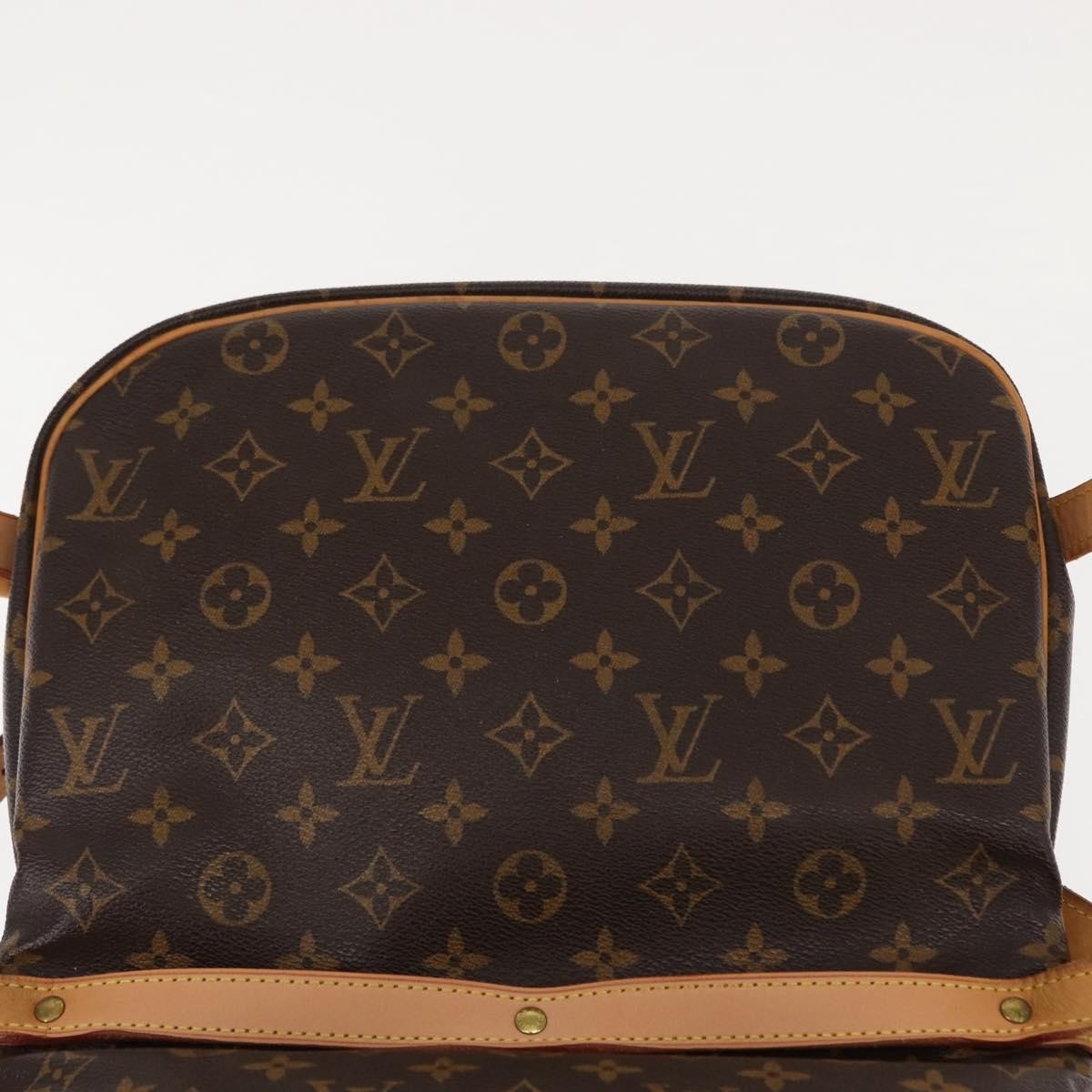 Louis Vuitton Saumur Handbag Monogram Canvas, BROWN, CANVAS, Shoulder bag