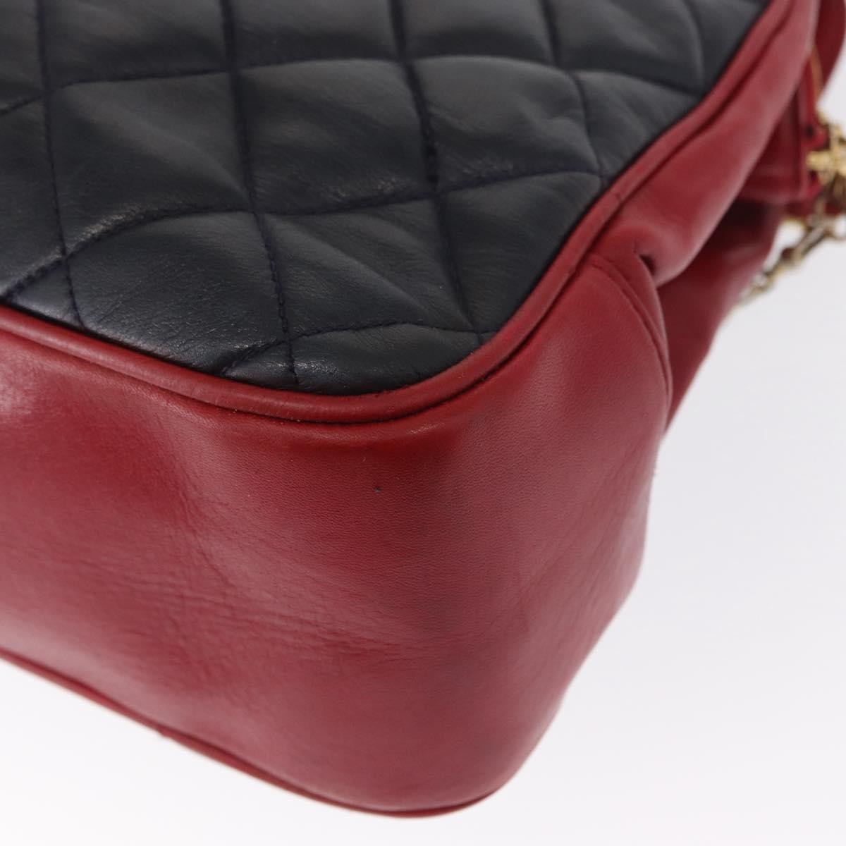 Chanel Chanel Bicolor Shoulder Bag Red/Navy leather bicolore, NAVY, LEATHER, Shoulder bag