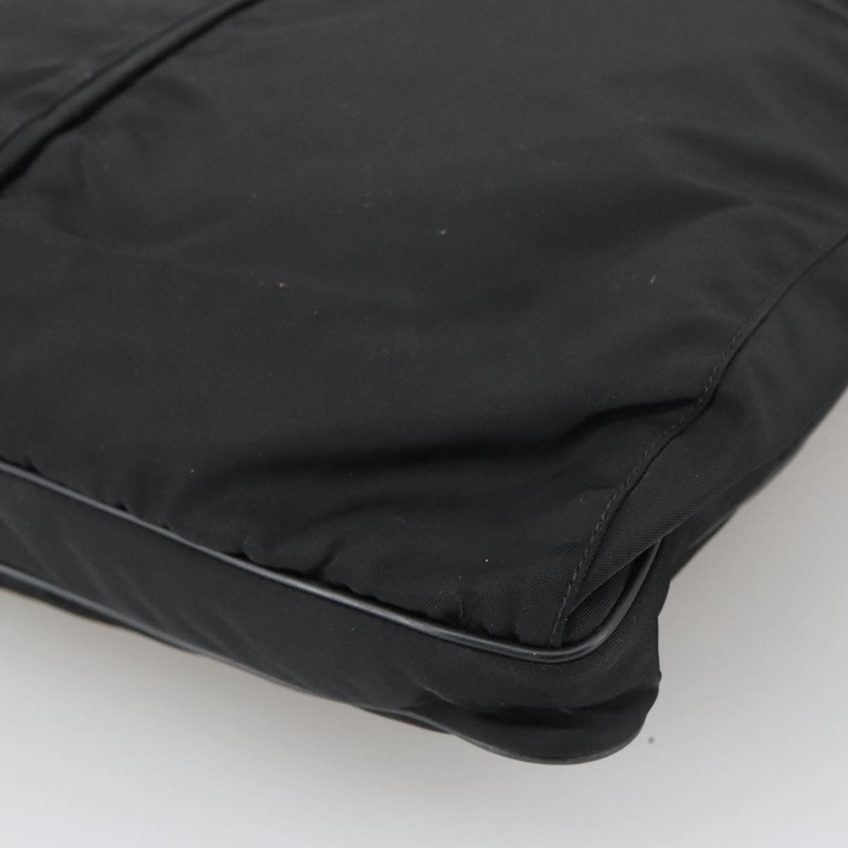 Prada Flat Messenger Bag Tessuto, BLACK, NYLON, Shoulder bag