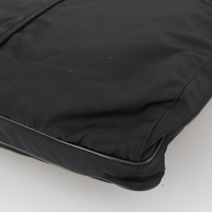Prada Flat Messenger Bag Tessuto, BLACK, NYLON, Shoulder bag