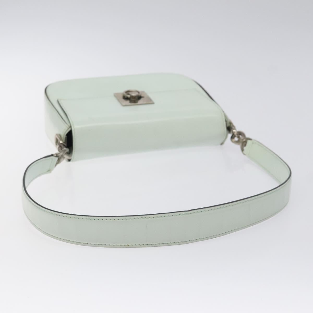 Celine Flap Shoulder Bag Leather, SILVER, LEATHER, Shoulder bag