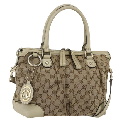 Gucci Sukey Top Handle Satchel GG Coated Canvas, BEIGE, CANVAS, Handbag