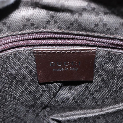 Gucci Vintage Bamboo Handle Bag Nylon, BROWN, NYLON, Handbag