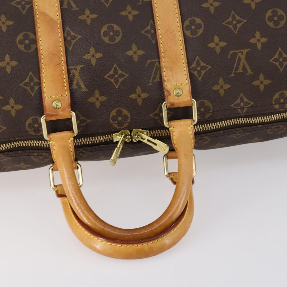 Louis Vuitton Keepall Bag Monogram Canvas, BROWN, CANVAS, Travel bag