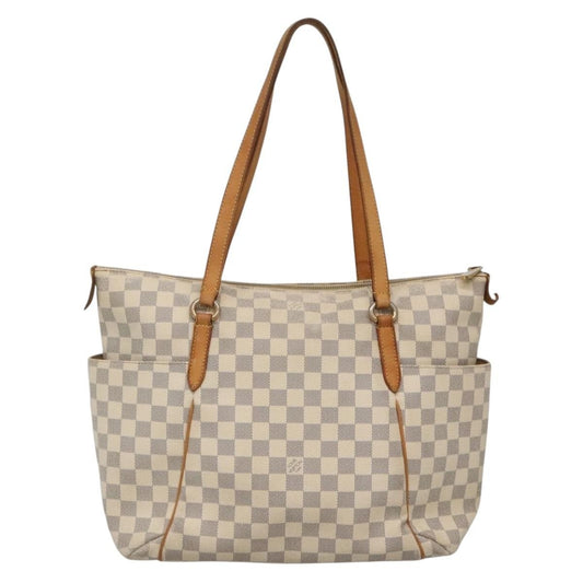 Louis Vuitton Totally Handbag Damier, WHITE, CANVAS, Tote bag