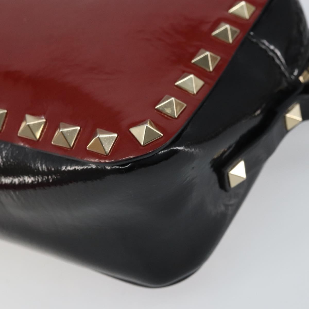 Valentino Garavani Rockstud Chain Camera Crossbody Bag Patent leather, RED, PATENT_LEATHER, Clutche & pouche