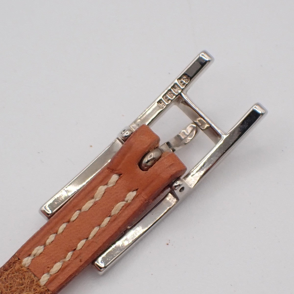 Hermes Hapi 3 Bracelet Leather with Metal, BROWN, LEATHER, Bracelet