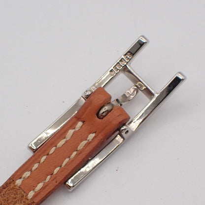 Hermes Hapi 3 Bracelet Leather with Metal, BROWN, LEATHER, Bracelet