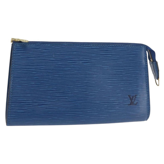 Louis Vuitton Pochette Accessoires Epi Leather, BLUE, LEATHER, Clutche & pouche