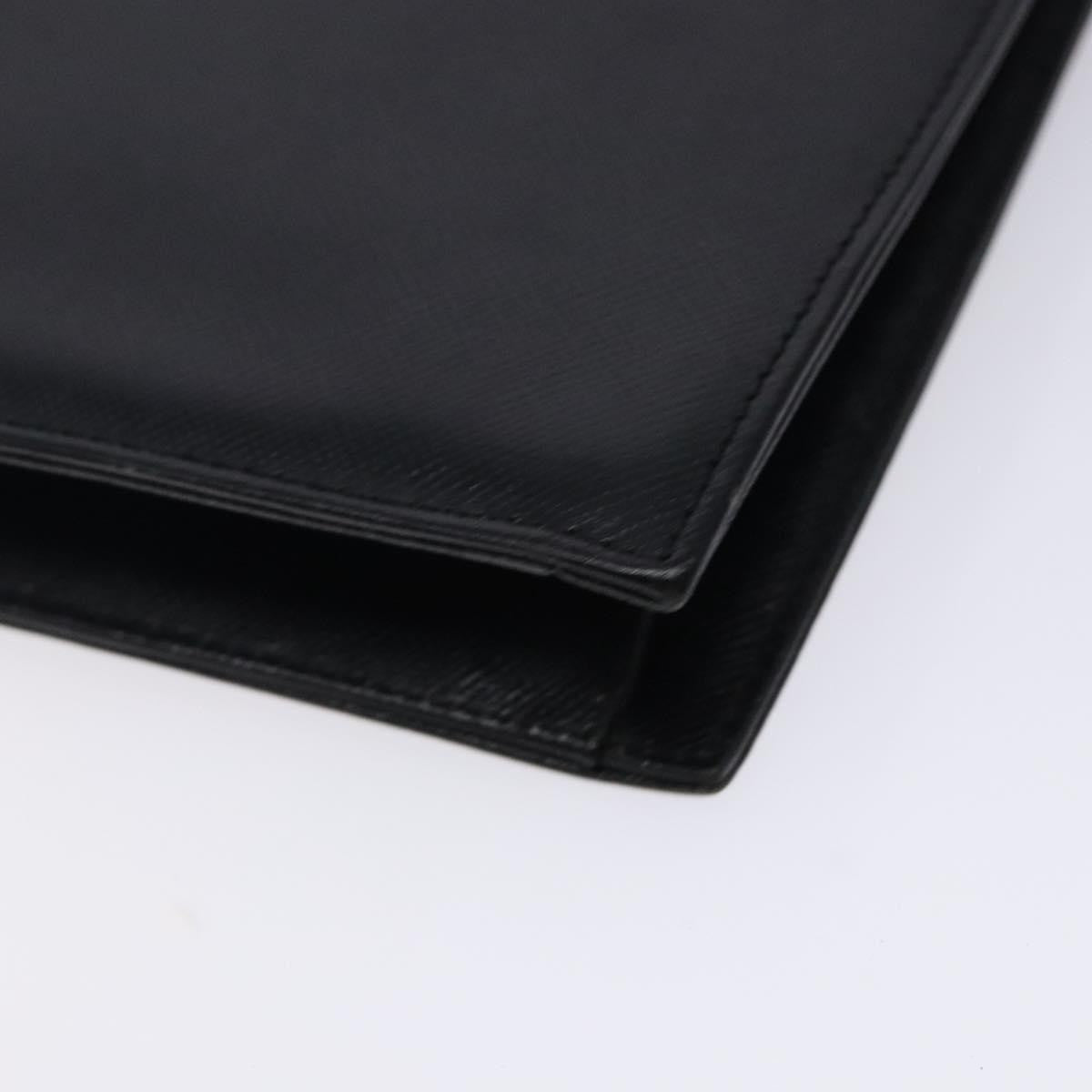 Saint Laurent Vintage Envelope Flap Clutch Leather, BLACK, LEATHER, Clutche & pouche