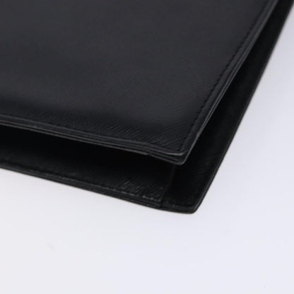 Saint Laurent Vintage Envelope Flap Clutch Leather, BLACK, LEATHER, Clutche & pouche