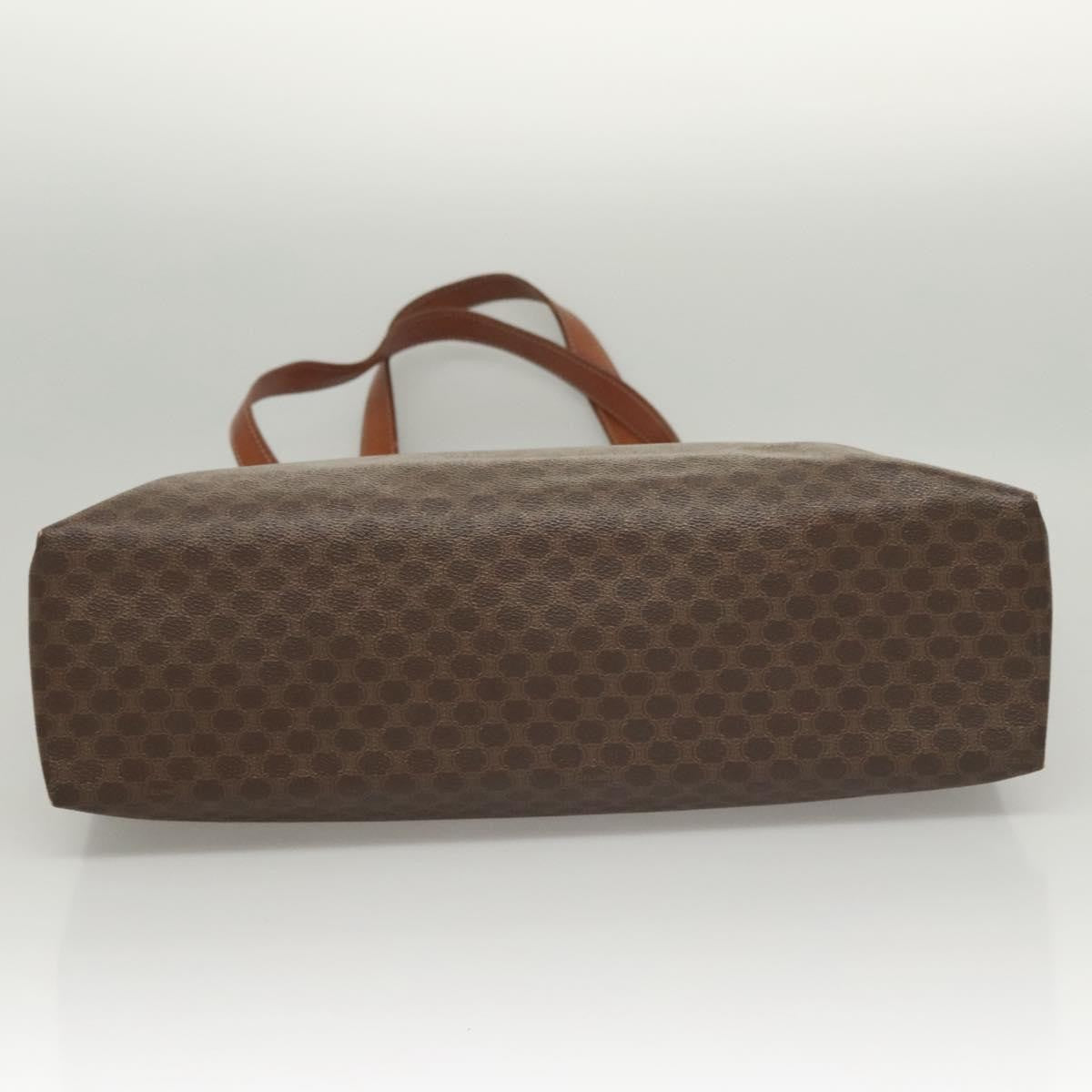 Celine Vintage Macadam Handbag Leather, BROWN, LEATHER, Handbag