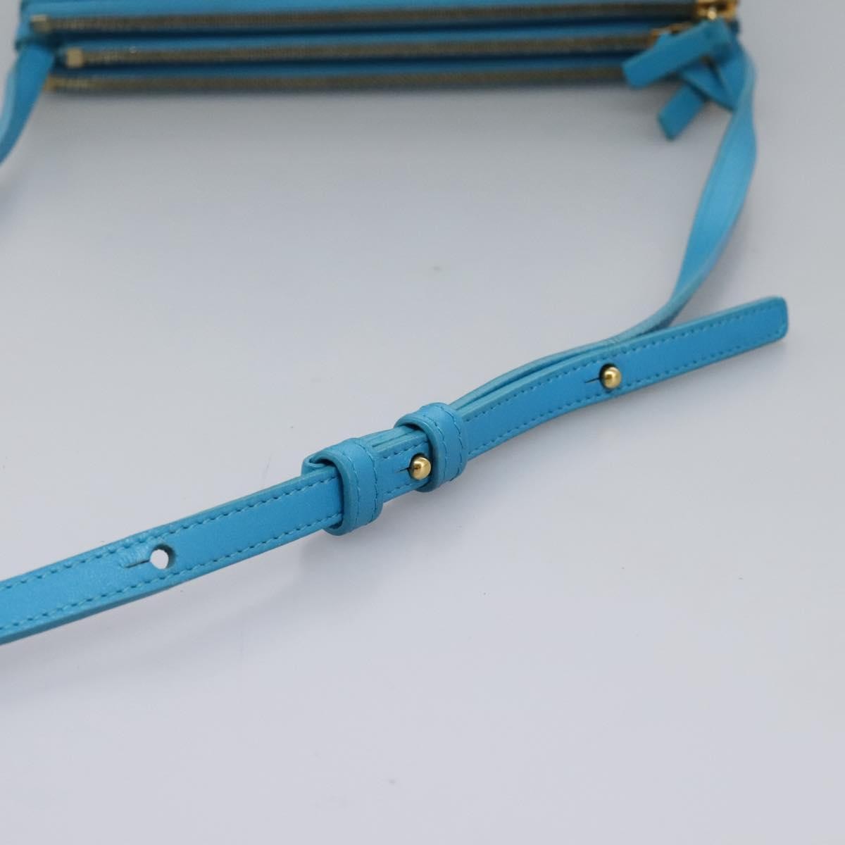 Celine Trio Crossbody Bag Leather, BLUE, LEATHER, Crossbody bag