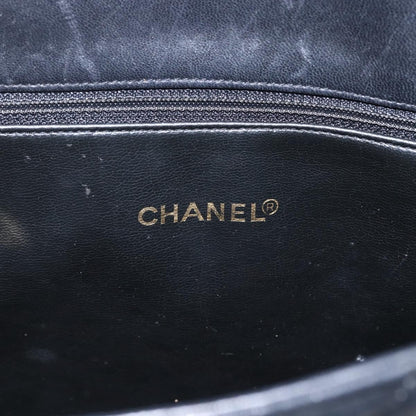 Chanel Vintage Shopping Tote Quilted Lambskin, BLACK, LEATHER, Tote bag