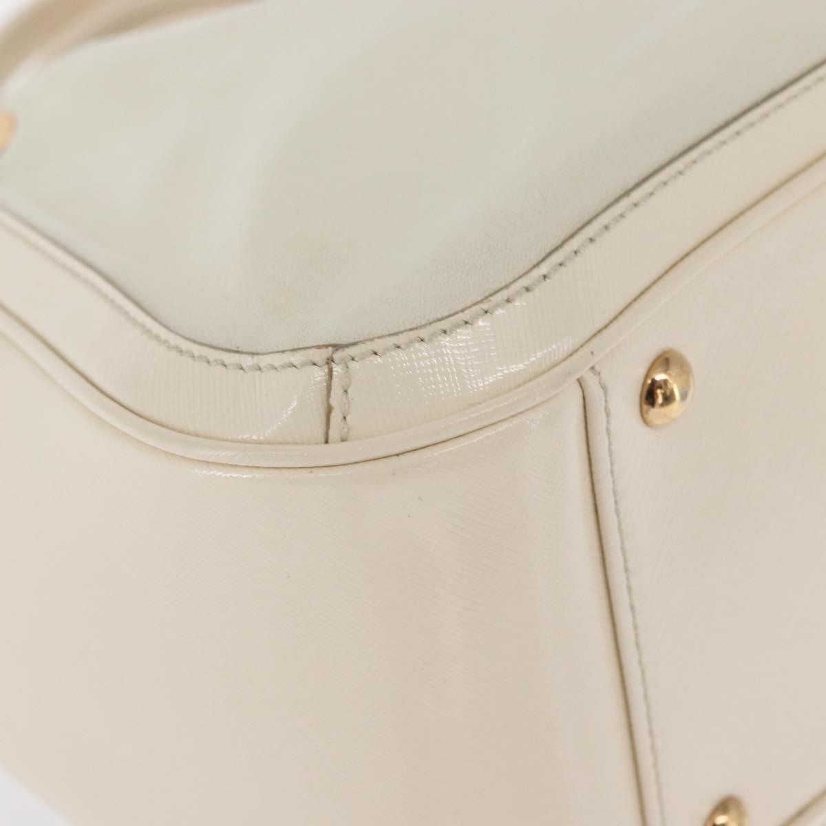 Salvatore Ferragamo Betulla Chain Tote Leather, WHITE, LEATHER, Handbag