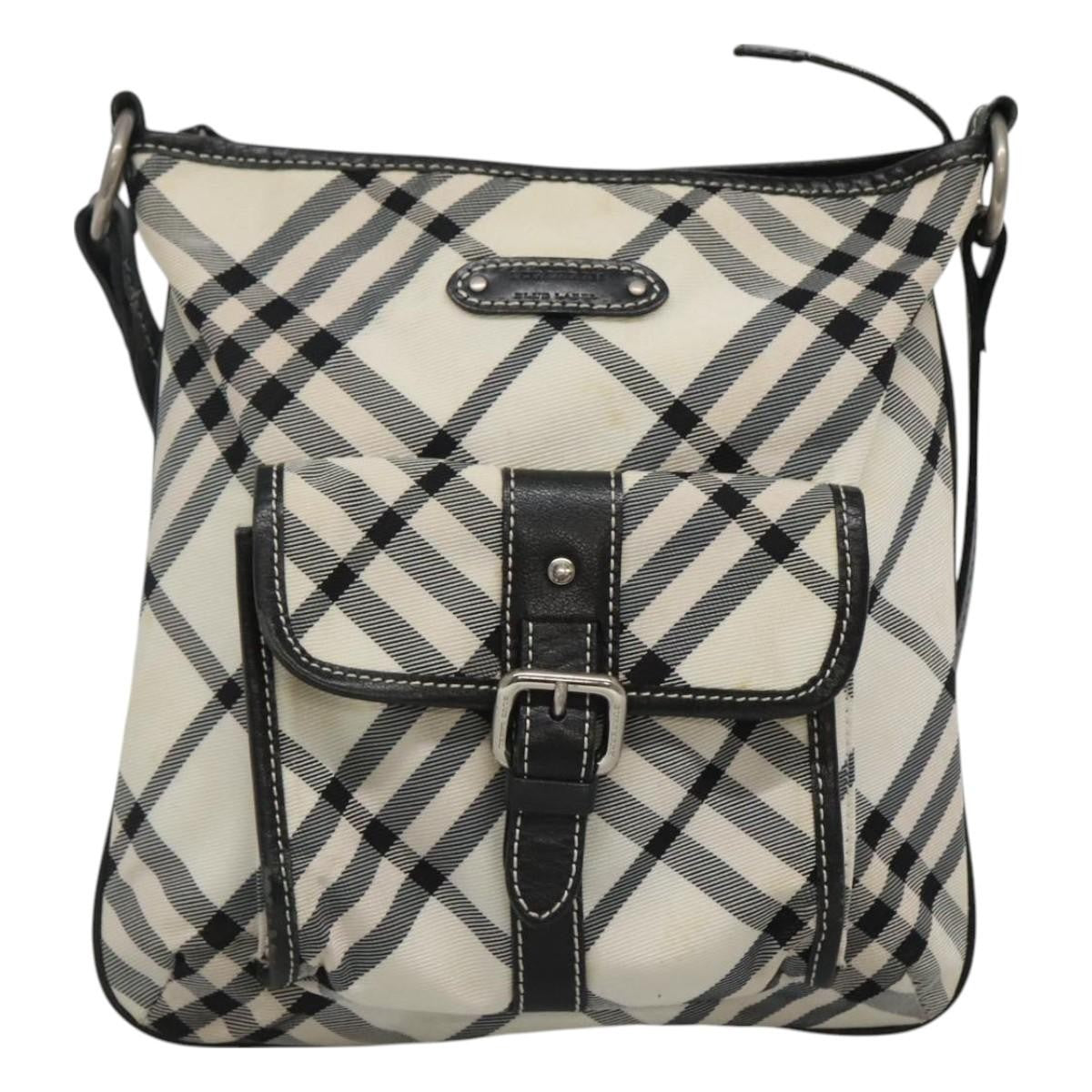Burberry Nova Check Blue Label Nylon, WHITE, NYLON, Shoulder bag