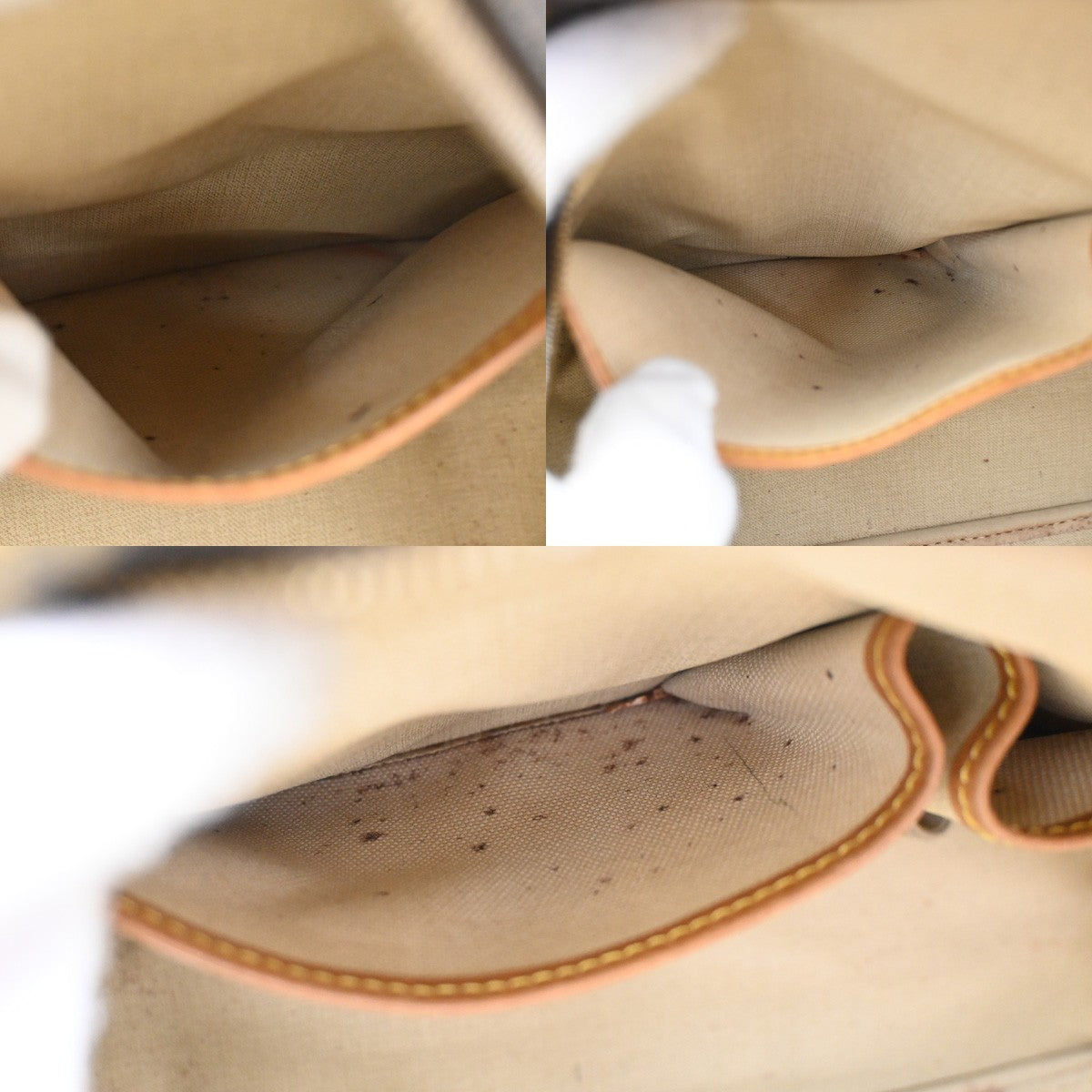 Louis Vuitton Deauville Handbag Monogram Canvas, BROWN, CANVAS, Handbag