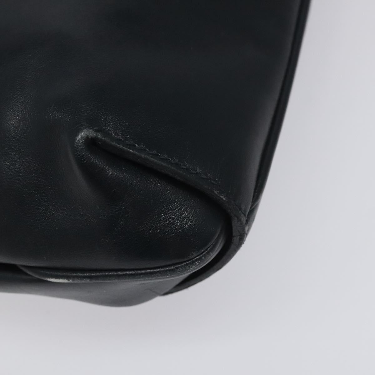 Gucci Vintage Shoulder Bag Leather, NAVY, LEATHER, Shoulder bag