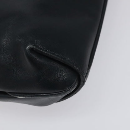 Gucci Vintage Shoulder Bag Leather, NAVY, LEATHER, Shoulder bag