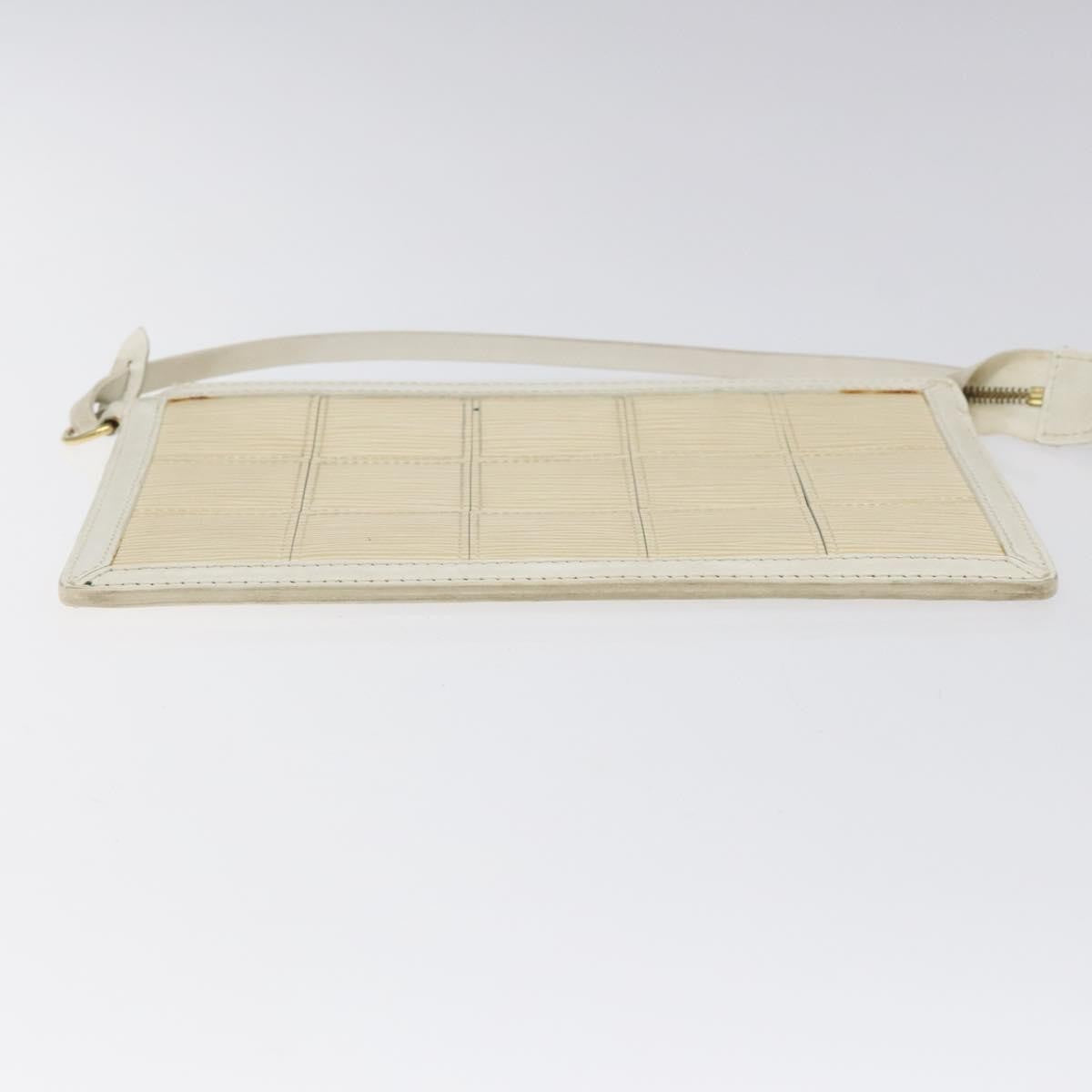 Louis Vuitton Delmonico Pochette Stretch Epi Leather, ECRU, LEATHER, Clutche & pouche