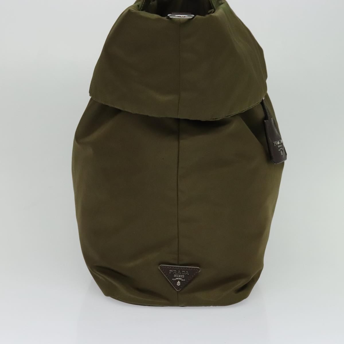 Prada Convertible Double Tote Tessuto, KHAKI, NYLON, Handbag