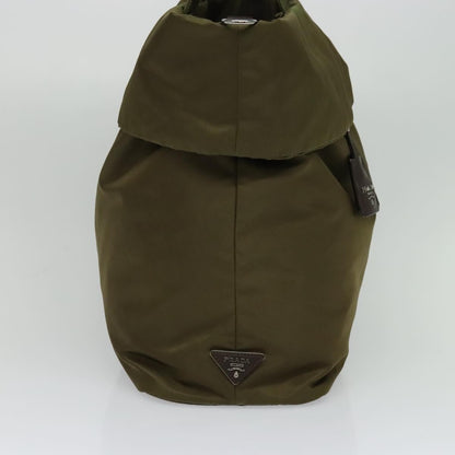 Prada Convertible Double Tote Tessuto, KHAKI, NYLON, Handbag