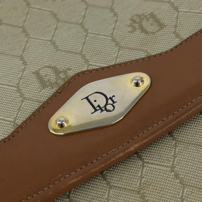 Christian Dior Vintage Honeycomb chain Canvas, BEIGE, CANVAS, Shoulder bag