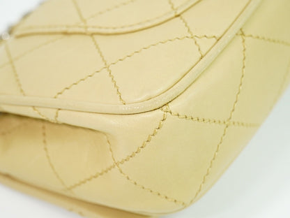 Chanel Reissue 2.55 Flap Bag Quilted Lambskin, BEIGE, LEATHER, Shoulder bag