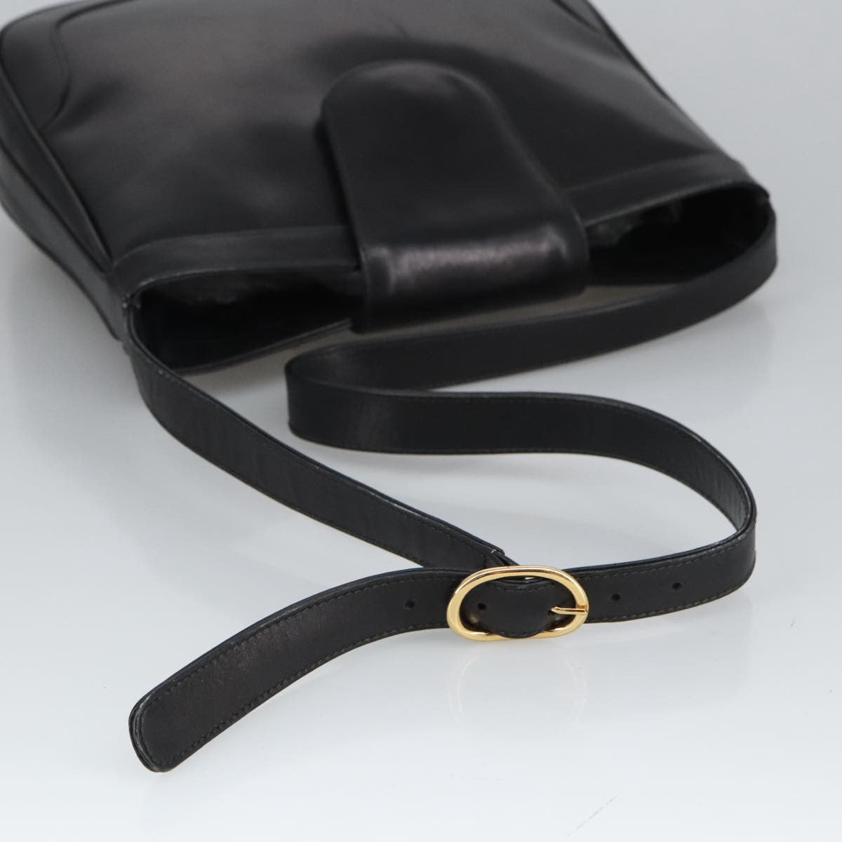 Gucci Vintage Shoulder Bag Leather, BLACK, LEATHER, Shoulder bag