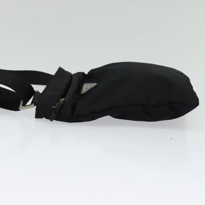 Prada Flat Messenger Bag Tessuto, BLACK, NYLON, Shoulder bag