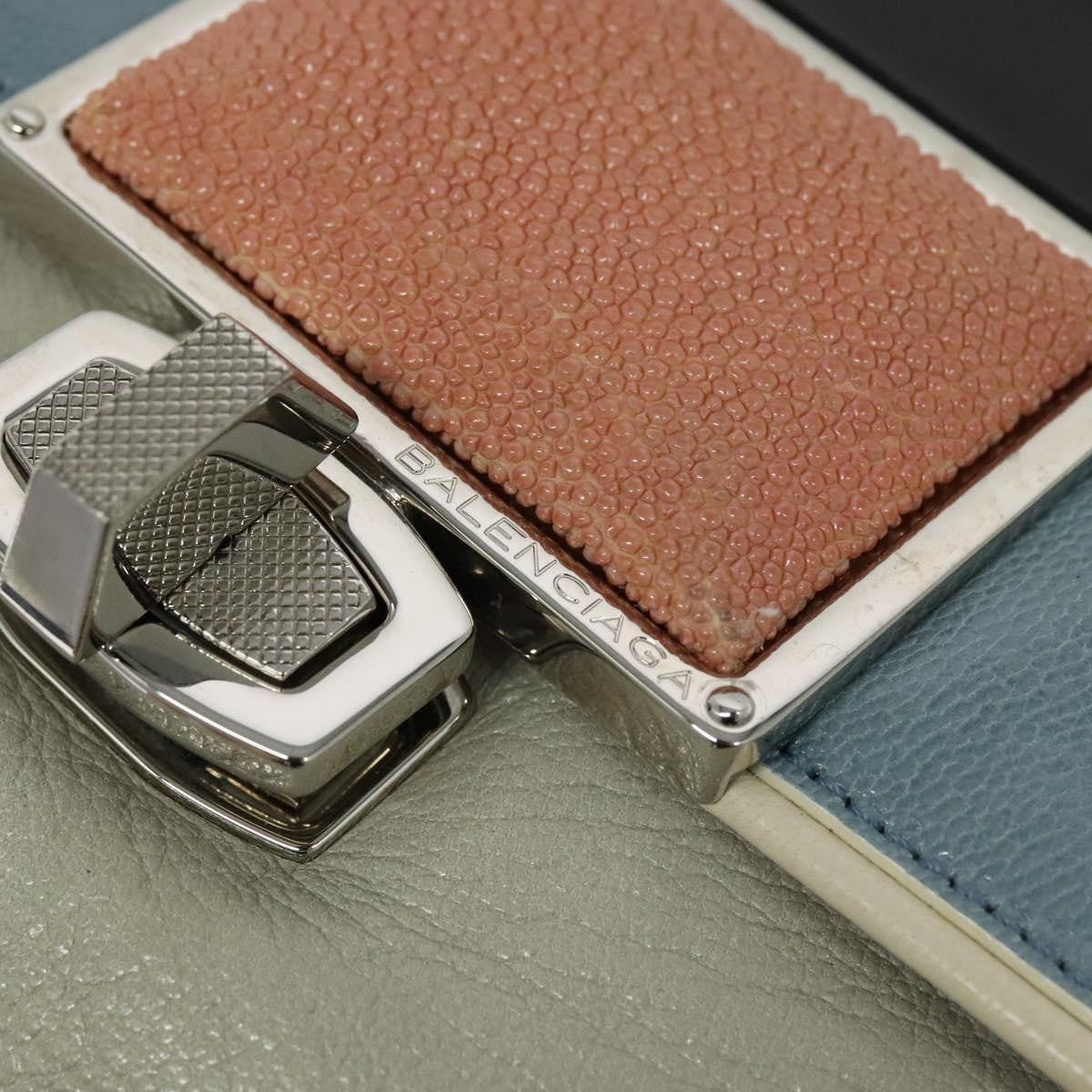 Balenciaga Cherche Midi Chain Shoulder Bag Leather, GRAY, LEATHER, Shoulder bag