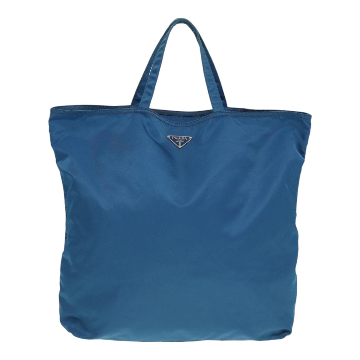 Prada Robot Open Tote Tessuto, BLUE, NYLON, Tote bag