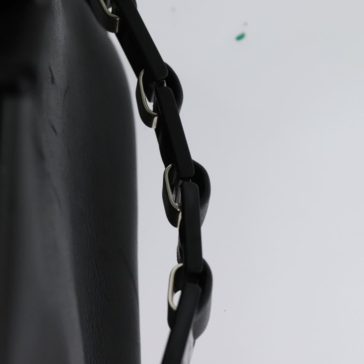 Salvatore Ferragamo Vintage Gancini Pochette Leather, BLACK, LEATHER, Handbag