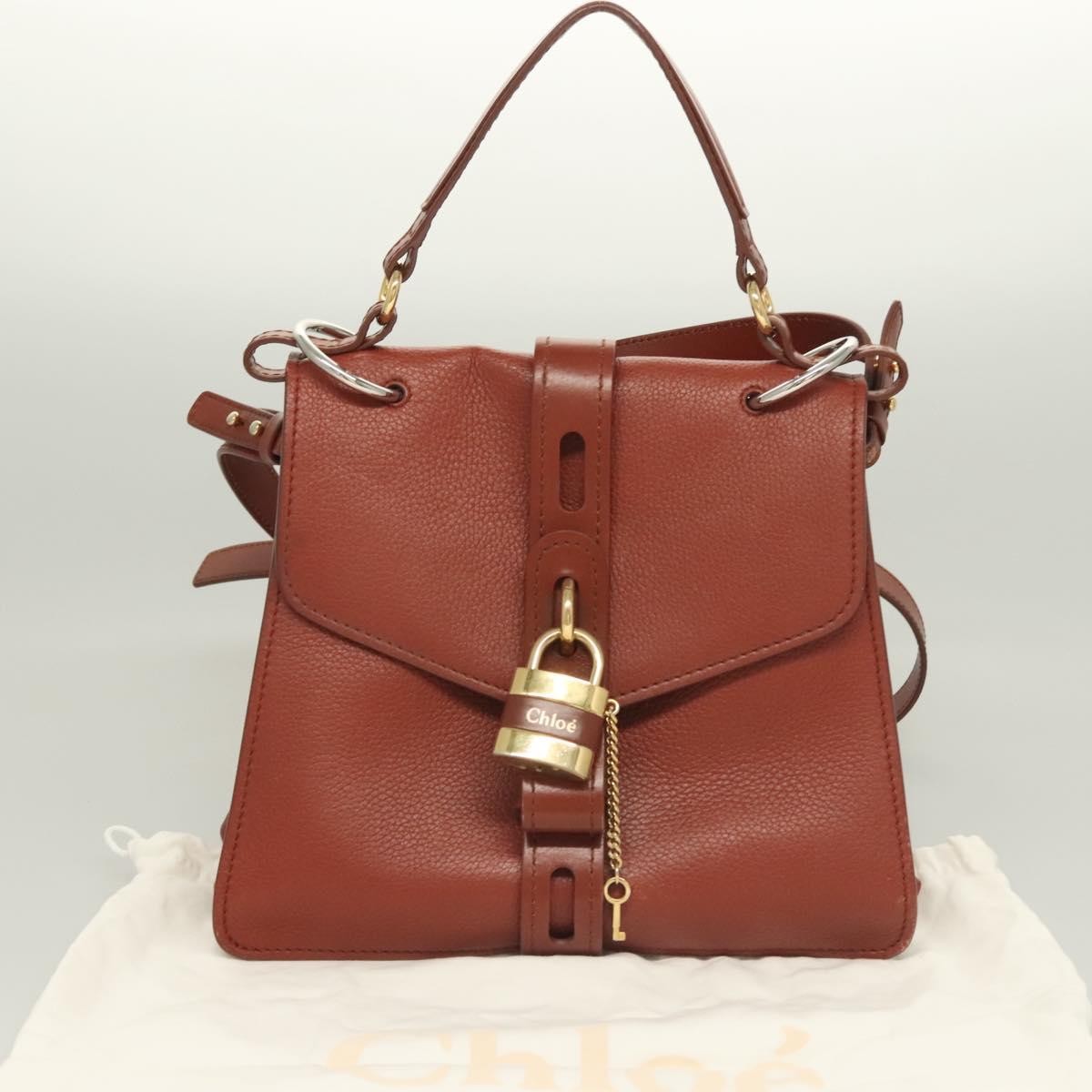 Chloe Aby Day Bag Leather, BROWN, LEATHER, Handbag