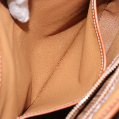 Celine Vintage Macadam Handbag Canvas, BROWN, PVC, Handbag