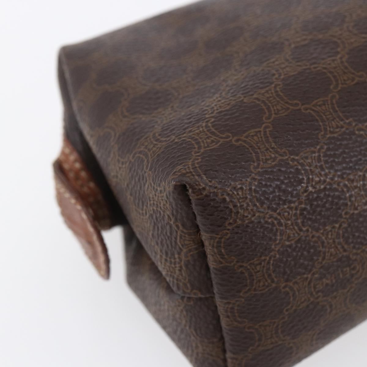 Celine Macadam Pochette Canvas and Leather, BROWN, CANVAS, Clutche & pouche