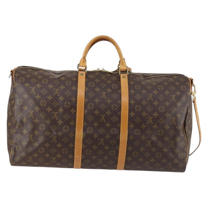 Louis Vuitton Keepall Bandouliere Bag Monogram Canvas, BROWN, CANVAS, Travel bag