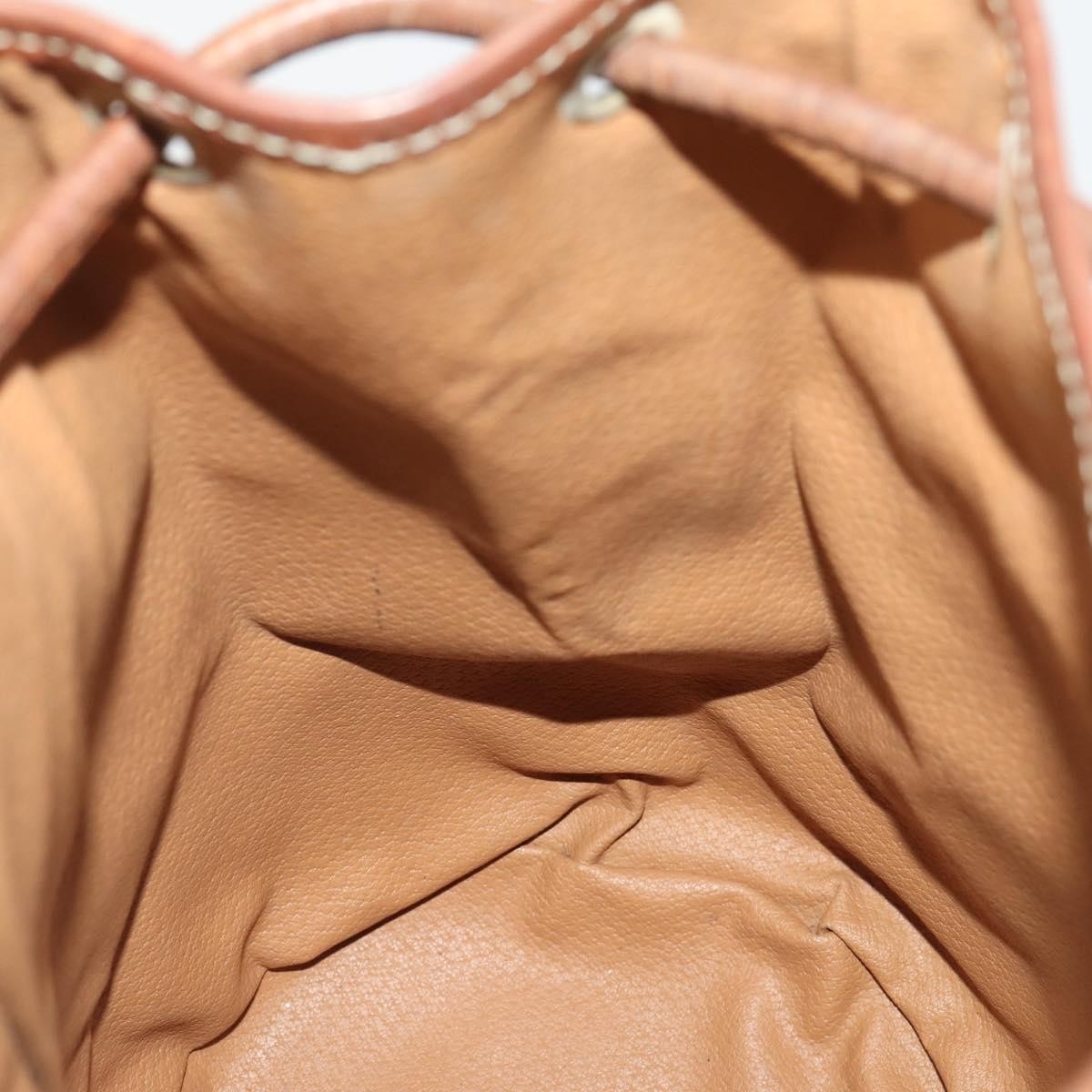 Celine Vintage Macadam Backpack Canvas and Leather, Brown, Canvas, Backpack