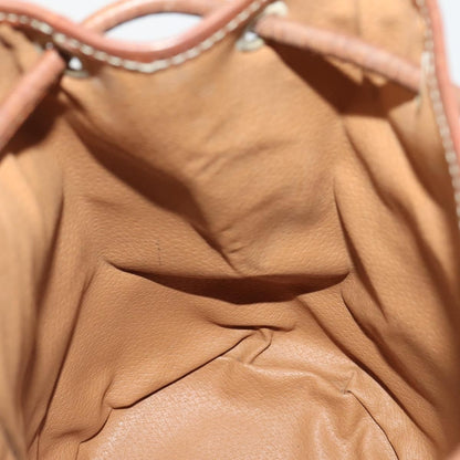 Celine Vintage Macadam Backpack Canvas and Leather, Brown, Canvas, Backpack