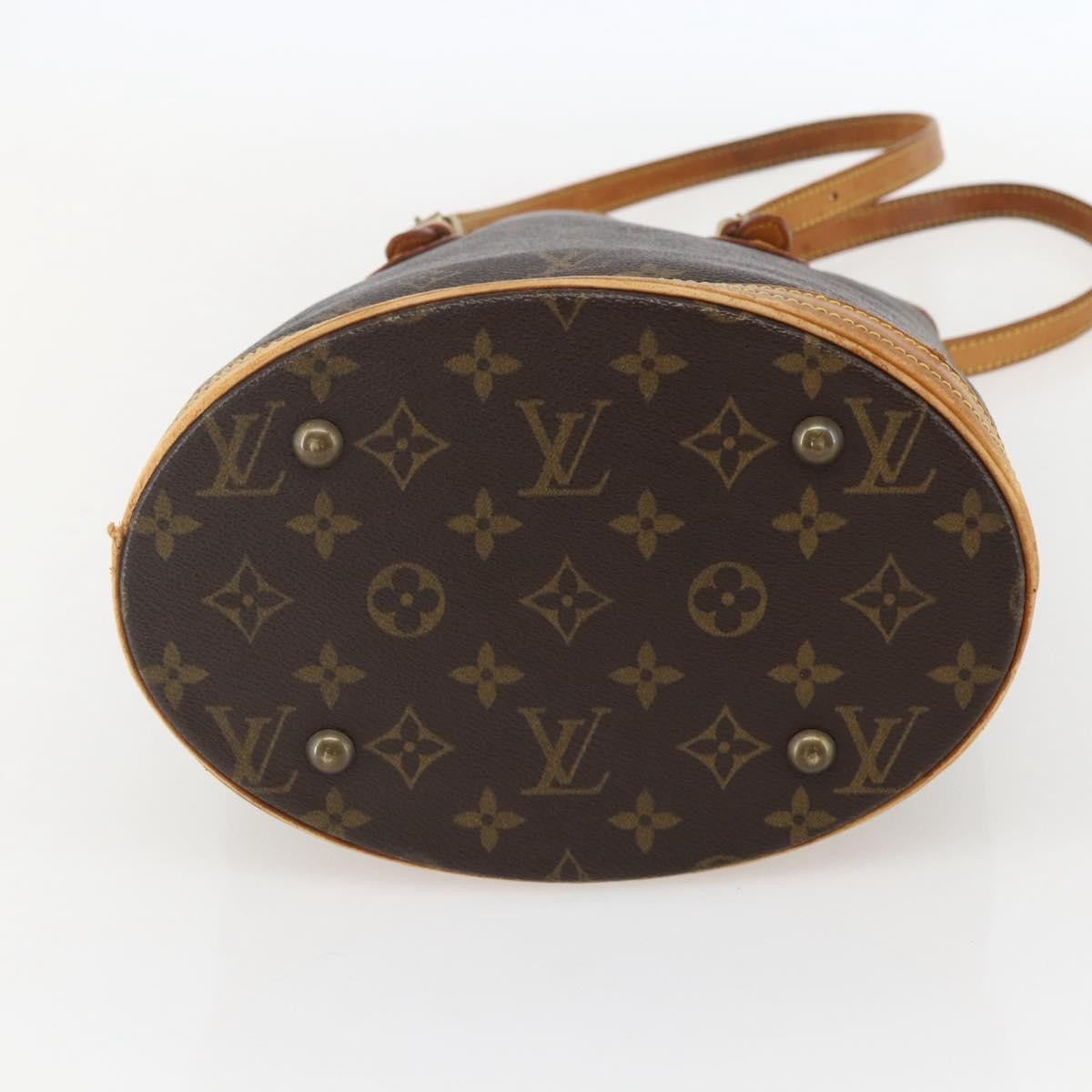 Louis Vuitton Petit Bucket Bag Monogram Canvas, BROWN, CANVAS, Shoulder bag