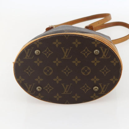 Louis Vuitton Petit Bucket Bag Monogram Canvas, BROWN, CANVAS, Shoulder bag