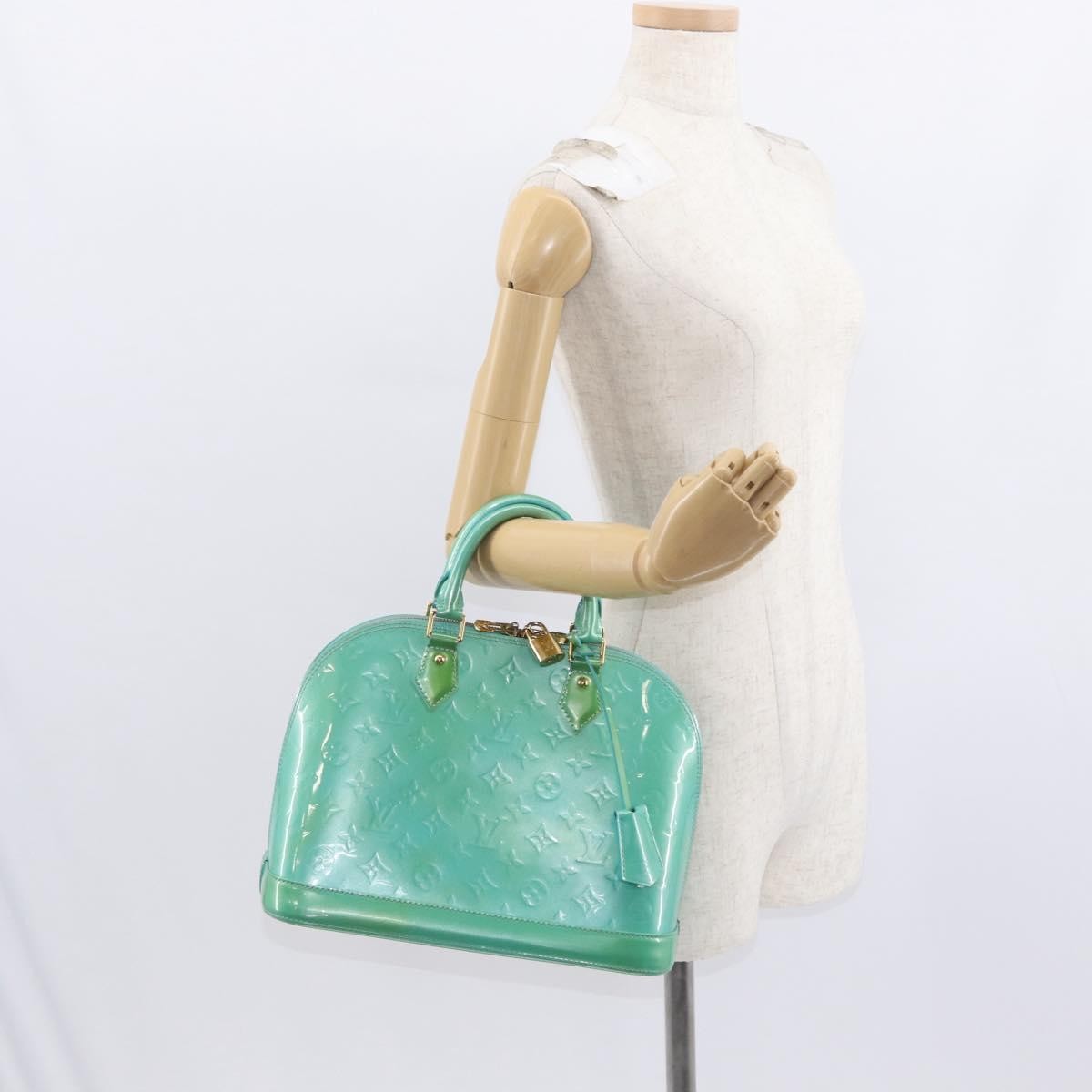 Louis Vuitton Alma Handbag Patent Leather, BLUE, PATENT_LEATHER, Handbag