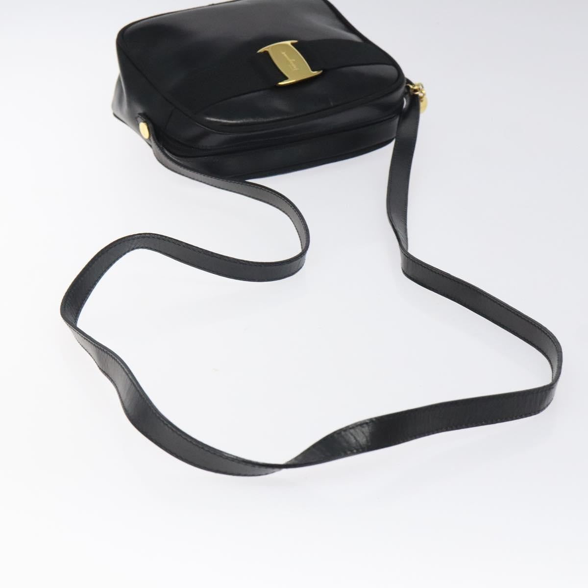 Salvatore Ferragamo Vara Bow camera Shoulder Bag Leather, Black, Leather, Shoulder Bag