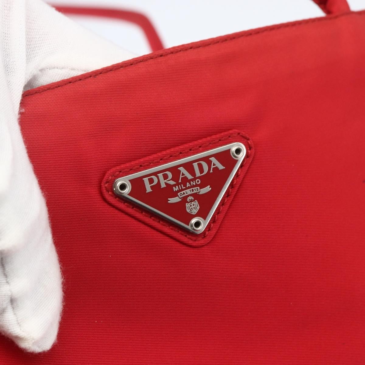 Prada Vintage Zip Tote Tessuto, RED, NYLON, Tote bag